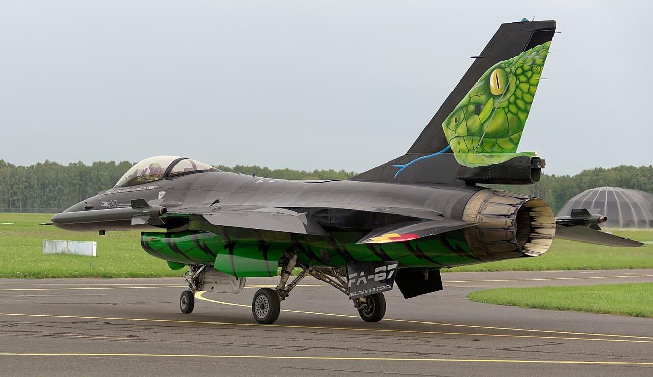 A Belgian Armed Forces F-16 FA-87 in the “Dream Viper” livery.